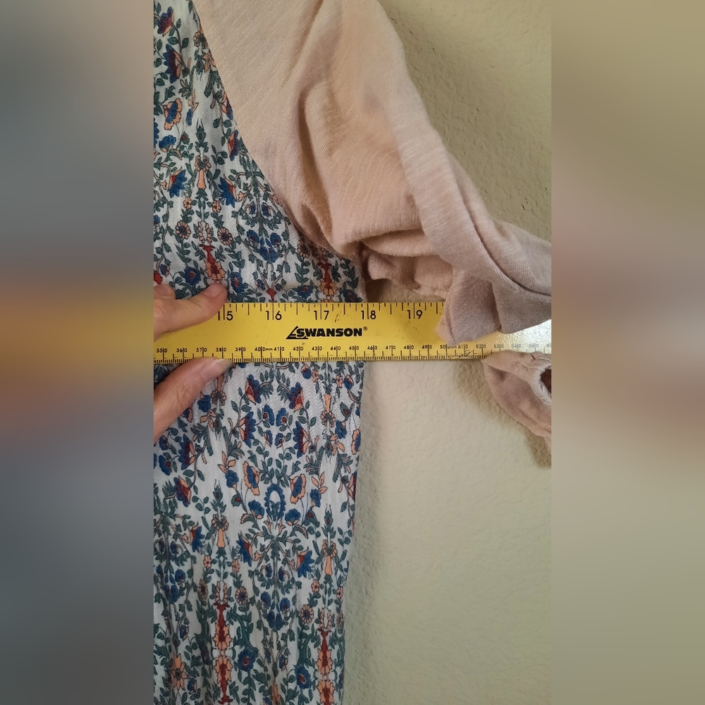 Vintage America Peasant Boho Bohemian Blouse Puff Sleeve - Picture 3 of 6